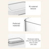 White 600ML airtight food container with PE material and silicone seal, ideal for pantry organization.