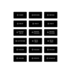 Fridge and Freezer Organisation Labels Pack for Food Storage Containers, 36 Black Stickers.
