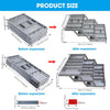 Visual comparison of Expandable 3-Tier Drawer Organiser β Adjustable before and after expansion, ideal for kitchen organisation.