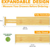 Bamboo Expandable Drawer Dividers – 4 Pack