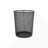 Black Mesh Metal Bin for Waste Disposal & Organisation, ideal for kitchen or pantry rubbish and enhancing under sink storage efficiency.