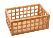 Bamboo Perforated Storage Basket – Large used for kitchen and pantry organisation, perfect for storing glass jars and other pantry items.