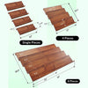 Acacia Drawer Spice Rack 4 Tier - 8 Pack dimensions showcasing versatile storage organisers for kitchen and pantry use.