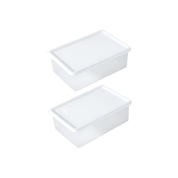 Clear containers from the 10-Piece Fridge & Freezer Storage Set – The Ultimate Organisation Solution, ideal for fridge organisers.