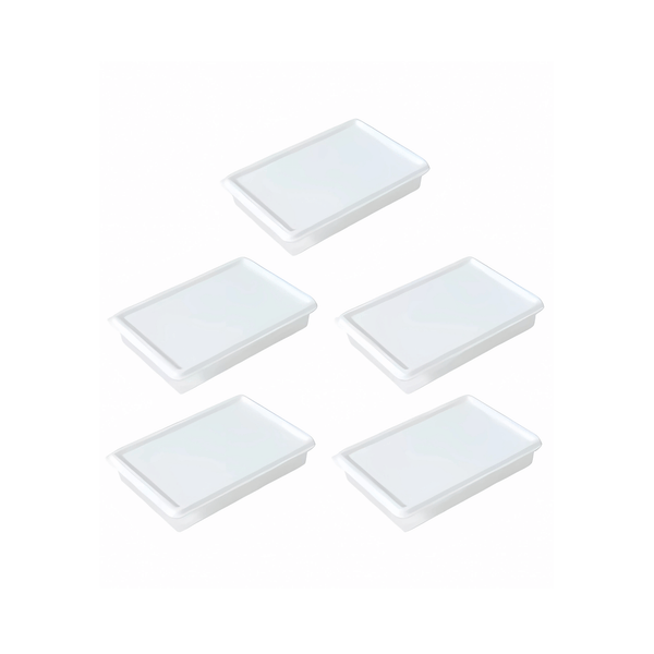 10-Piece Fridge & Freezer Storage Set with rectangular fridge organisers, perfect for kitchen and pantry organisation.