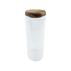 Acacia lid glass storage jar 1500ml for pantry, kitchen organizing, space-saving