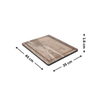 Acacia chopping board 45x35x1.6cm, ideal for kitchen use, space-saving organizer.