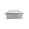 Clear airtight food storage container for pantry and fridge organization.