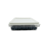 Clear mini airtight food storage container for fridge, space-saving pantry organiser.