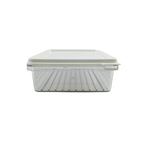 Small airtight food storage container for pantry or fridge organization.