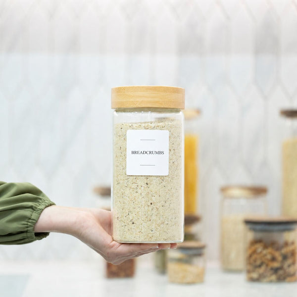 Bamboo Screw On Glass Jar β 5 Sizes