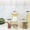 Bamboo Screw On Glass Jar β 5 Sizes