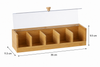 Bamboo Tea Bag Organiser with Acrylic Lid