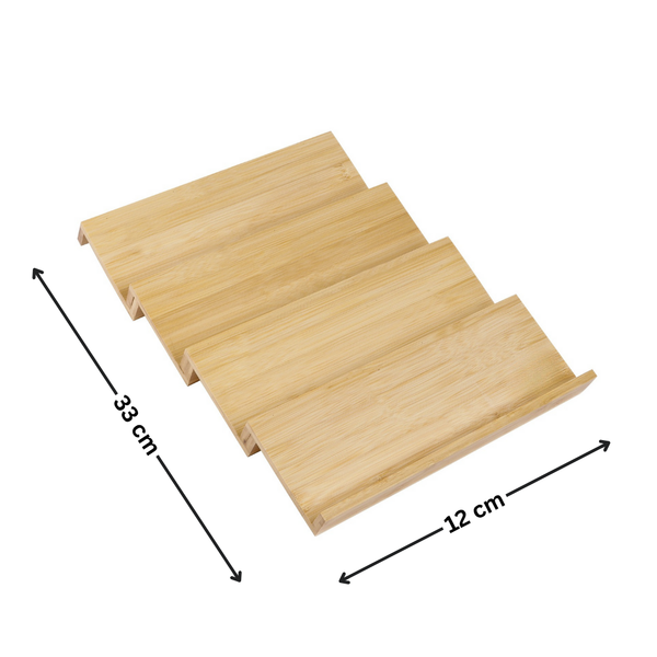 Bamboo Drawer Spice Rack – 4-Tier Organiser Set