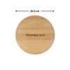 Bamboo round storage organiser lid, 25.5cm diameter, 2cm thick, perfect for kitchen pantry jars.