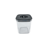 Black airtight container with twist lock, 1300ml, ideal for pantry, kitchen storage organiser.
