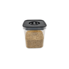 Clear square storage canister with black lid from Black Twist Canister Value Pack x 16, ideal for kitchen pantry organisation and storage.