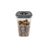 Black airtight storage container with twist lock, perfect for pantry or fridge organization, 2100ml.