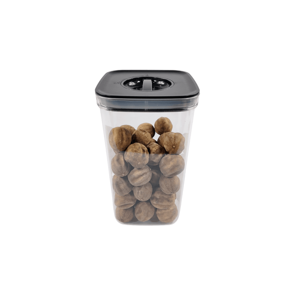 Black Twist Canister Value Pack x 16, ideal for pantry and kitchen organisation. Clear storage for nuts and dry goods.