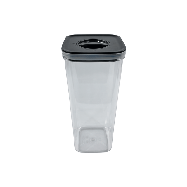 Black airtight 2800ml container with twist lock for pantry and fridge storage