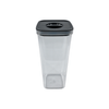 Transparent canister with black twist lid, part of Black Twist Canister Value Pack x 16, ideal for pantry or kitchen storage organisation.