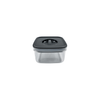 Black 500ml airtight container with twist lock, ideal for pantry or fridge storage.