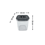 Black Airtight Container with Twist Lock – 1300ml, ideal for pantry organisation and kitchen storage, featuring a secure twist lock lid.