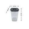 Black Airtight Container with Twist Lock – 2100ml, perfect for pantry organisation and keeping dry goods fresh.