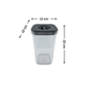 Black Twist Canister for kitchen storage, 22x12cm, perfect for pantry decluttering, stylish acrylic home organisation solution.