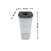 Black Twist Canister, 12x29 cm, ideal for kitchen storage, pantry organisation, and stylish home storage solutions.