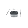 Black twist canister, 12x12x7 cm, perfect for home organisation. Ideal for kitchen storage solutions, pantry containers, and decluttering.