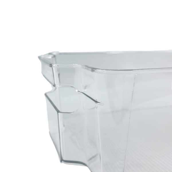 Clear large pantry storage organiser for kitchen or fridge, space-saving food containers.