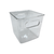Clear medium laundry storage tub, ideal as pantry or fridge organiser. Space-saving design.