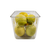 Clear medium fridge storage tub with lemons, perfect space-saving container for kitchens.