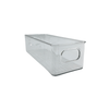 Mini clear bathroom storage tub, perfect pantry jars or fridge containers, space-saving organiser.