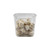 Clear extra-small fridge storage tub with mushrooms, perfect for organizing pantry or kitchen.