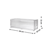 Clear modular drawer organiser for kitchen storage, 34x12x11cm. Ideal for pantry jars.