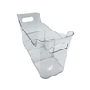 Transparent storage organiser with handles for kitchen and pantry use, part of the Deluxe Under Sink Storage Solution – 7 Pack.