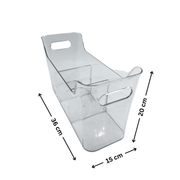 Clear Small Pantry Organizer Set – 18 Pack bin, ideal glass jar storage for kitchen pantry organisation, featuring built-in handles.