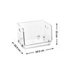 Small clear stackable organizer, 16.5 cm, ideal for storage in pantry and fridge.