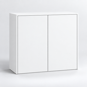 Custom Made 2-Door Cabinet – White Carcass, Choice of Door Finish