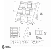 Bamboo Spice Rack Stand With 12 Spice Jars