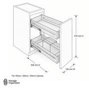 Spice Rack Pull Out – Dual Pull-Out Kitchen Organiser (3 Sizes)