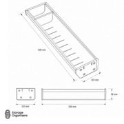 Stainless Steel Cutlery Organiser – Single Compartment Tray