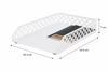 Desk Organiser Tray -White Metal Document Tray
