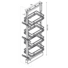 Tall pull out pantry storage unit with smooth-glide shelves, ideal for kitchen organisation in 300mm and 400mm cabinets.