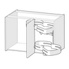 Swivel Corner Unit Left and Right Hand – Corner Cabinet Storage for efficient kitchen or pantry organisation, maximising space.