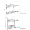 Diagram of Spice Rack Pull Out – Dual Pull-Out Kitchen Organiser in pantry setting, showcasing versatile kitchen organisation solutions.