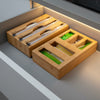 bamboo food wrap and bag organiser pack