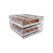 Two-Level Egg Organiser Drawer – Secure & Efficient Fridge Storage for kitchen use, enhancing fridge organisation and accessibility.